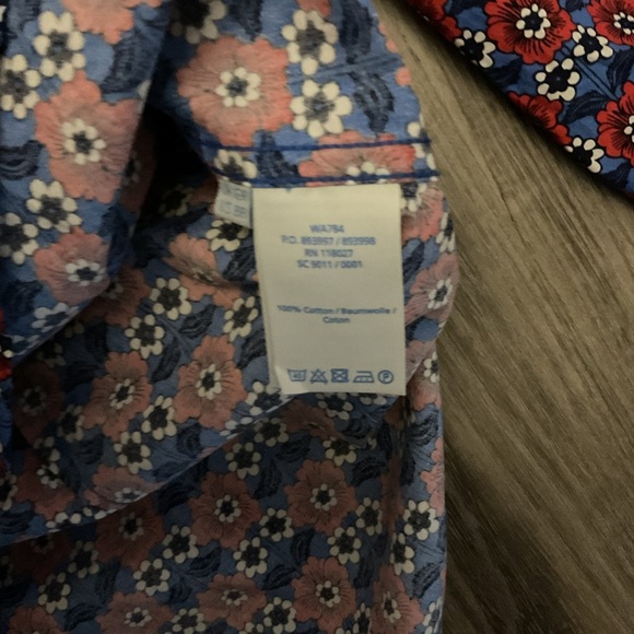 Boden Classic Shirt Red Blue Size 8 - Picture 3 of 3